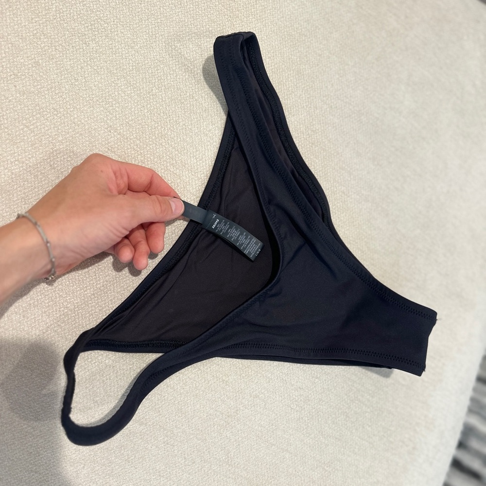 SKIMS CHEEKY TANGA BOTTOM BLACK